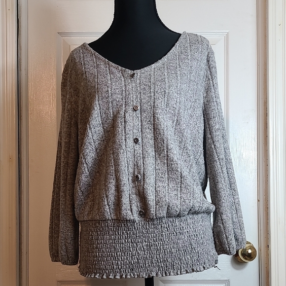 C Tops - C Fleece Smocked Blouse